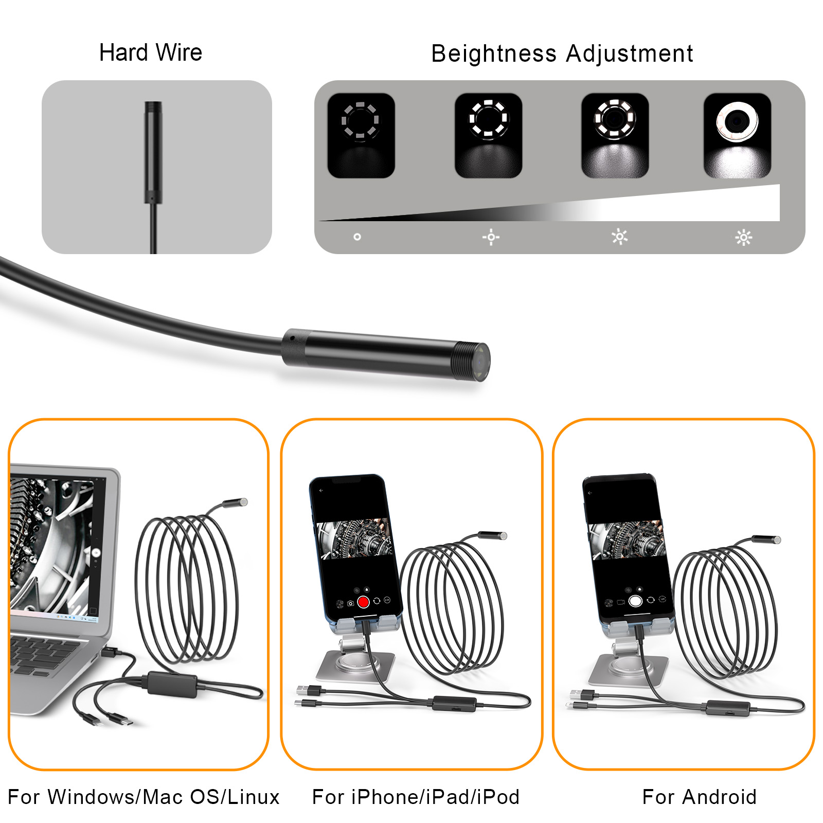 Kamera Endoskop Industri 3 in  - Endoscope Inspection Camera ulasan dan harga